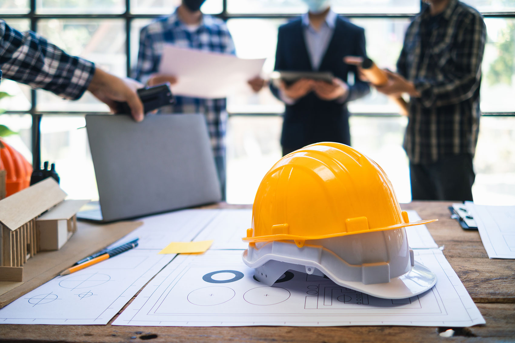 Energy consultants reviewing site plans